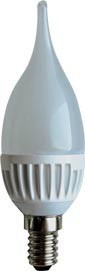 Лампа светодиодная Ecola candle   LED 4,4W 220V E14 2700K свеча на ветру 120x36